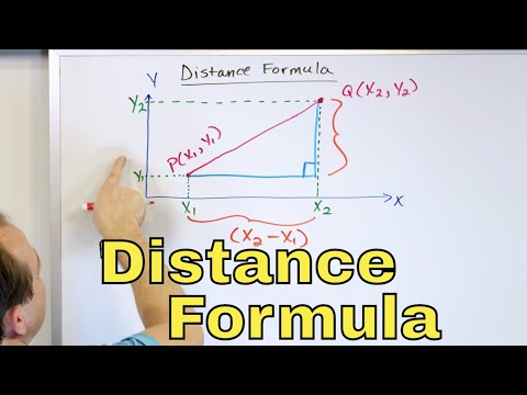 01 - The Distance Formula, Pythagorean Theorem & Midpoint Formula - Part 1 (Calculate Distance)