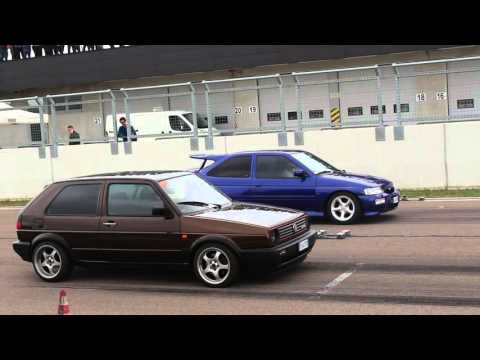 Ford Escort RS Cosworth VS Volkswagen Golf VR6 - Drag Race 8/05/2016 Autodromo di Modena