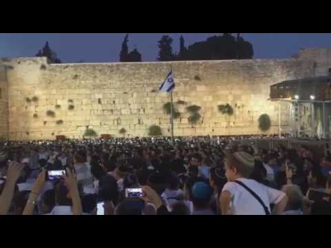Hundreds Sing 'Ani Maamin' at Kotel on Tisha B'Av