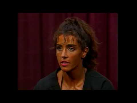 Laura Bass woman bodybuilder routine interview and posedown from 1992 NPC Nationals