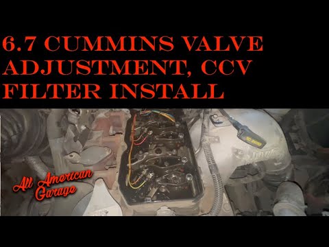2010-2018 6.7 Cummins Valve Lash Adjustment & CCV Filter Install, Ram 2500/3500/4500/5500