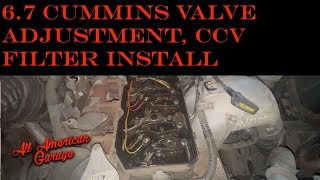 2010-2018 6.7 Cummins Valve Lash Adjustment & CCV Filter Install, Ram 2500/3500/4500/5500
