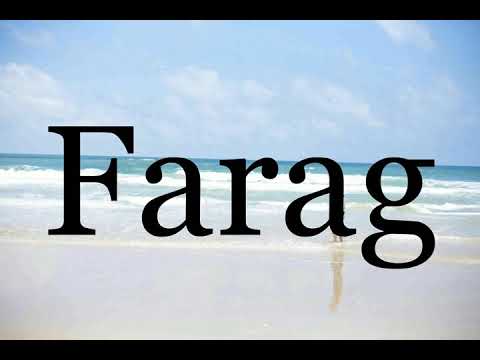 How To Pronounce Farag🌈🌈🌈🌈🌈🌈Pronunciation Of Farag