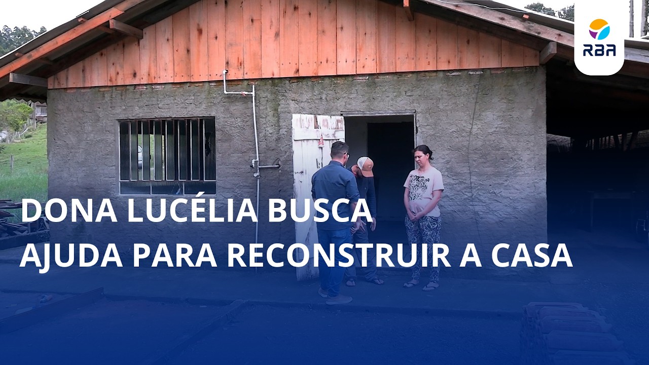 Dona Lucélia busca ajuda para reconstruir a casa