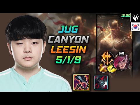 Lee Sin Jungle Build Canyon Goredrinker Conqueror - LOL KR Challenger Patch 13.20