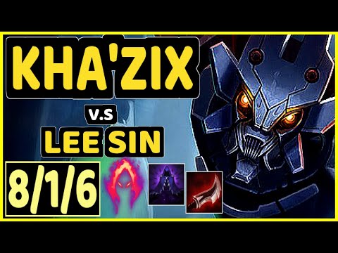 VROW (KHA'ZIX) vs LEE SIN - 8/1/6 KDA JUNGLE CHALLENGER GAMEPLAY - EUW