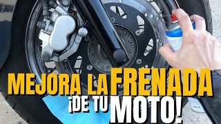 MEJORA la FRENADA de tu MOTO limpiando el DISCO de FRENO | Acaba con ese chirrido molesto