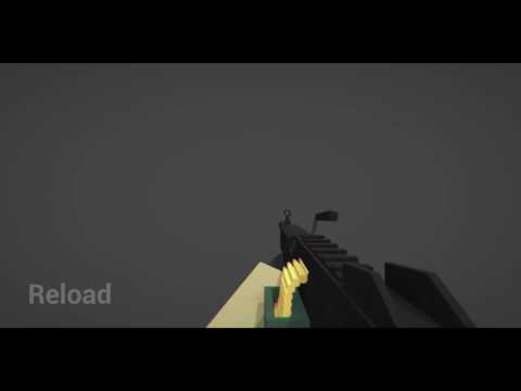 Low Poly FPS Arms - Machine Gun Animation Test