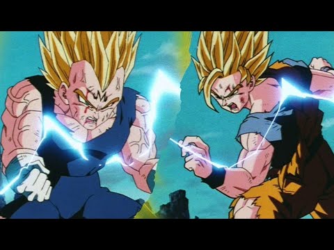 SSJ2 Majin Vegeta vs SSJ2 Goku (Japanese)