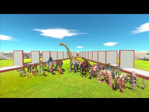 Herbivore Dinosaurs & Infernals vs Cannivore Dinosaurs & Ancient Humans - Jurassic World