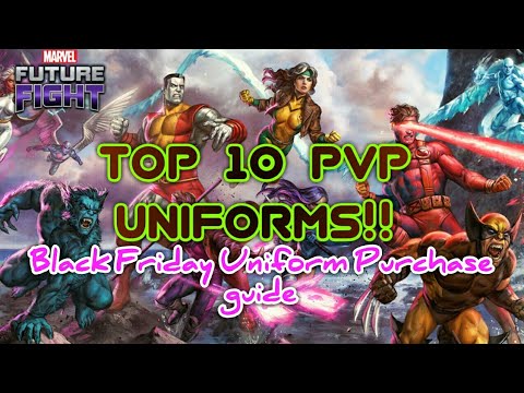 Top 10 PVP Uniforms for This Black Friday!! Bonus Top5 Must Have!! #Mff #Marvel #Uniform #Guide