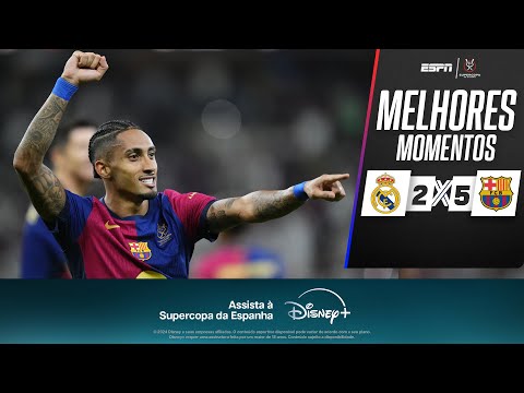 Gols e lances de Real Madrid x Barcelona