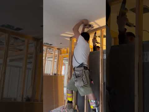 Drywall on our duplex #drywall #construction #business