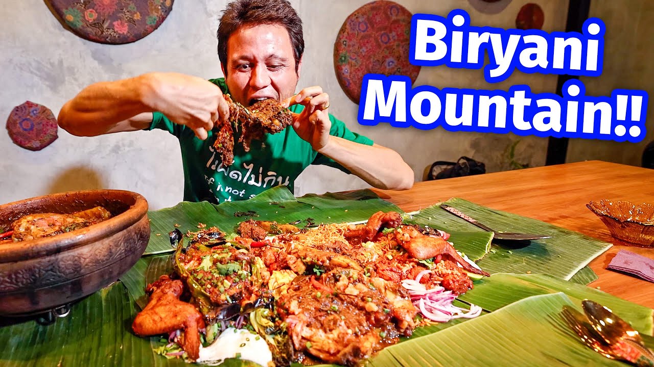 Extreme Malaysian Food! BIRYANI MOUNTAIN + Smoked Goat Leg - Unseen Eating Experience!