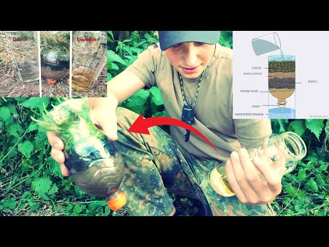 WASSERFILTER aus Naturmateriealien Bauen...Änderungen an der 7vsWild Flasche - Freestyle Bushcraft