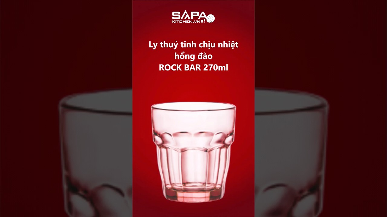 Ly thủy tinh chịu nhiệt Rock bar 27 cl hồng đào