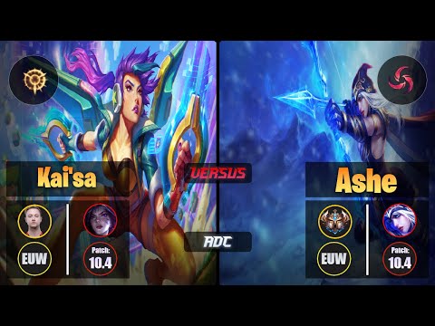 Rekkles KAI'SA (ADC) [Press the Attack] VS ASHE - Challenger EUW Patch 10.4