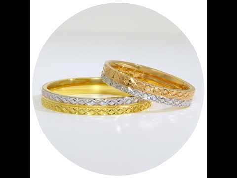 Verighete Cuplu Aur 14 k Duo Geometric | Chicago