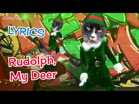 Rudolph, My Deer Lyric Video - Animated Christmas Cats Musical