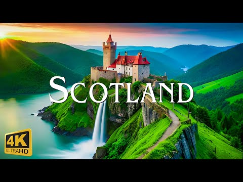 FLYING OVER SCOTLAND (4K UHD) - Relaxing Music With Wonderful Natural Landscape - 4K Video Ultra HD