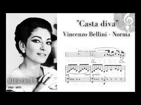 "Casta diva" Norma, V. Bellini - Maria Callas (with score!)1080p HD