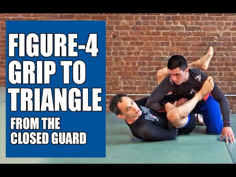 Triangle (Sankaku) Using Figure 4 Grip from Closed Guard: BJJ No Gi