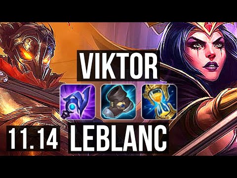 VIKTOR vs LEBLANC (MID) | Rank 3 Viktor, 6/2/5 | JP Challenger | v11.14