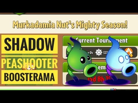 Shadow Peashooter Boosterama - Murkadamia Nut's Mighty Season - Plants vs Zombies 2 Arena