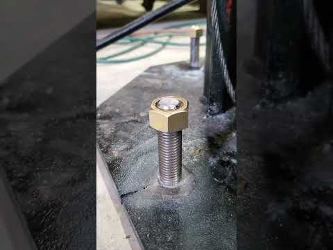 Anchoring a TWO POST LIFT... Using GLUE?! #shorts #cars #mechanics