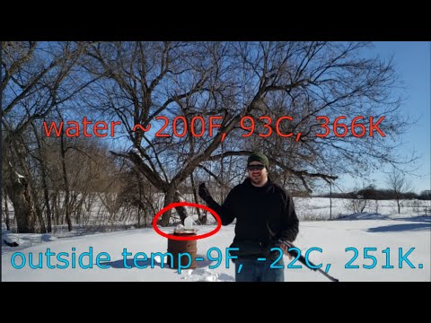 Hot water VS. cold air, instant vapor?