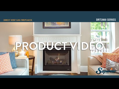 Superior DRT2000 Series 35" Direct Vent Traditional Fireplace with Electronic Ignition and Aged Oak Log Set, Natural Gas (DRT2035TEN-C) (F3873)