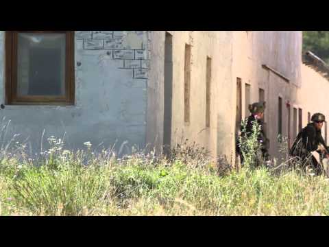 1 503rd Infantry Regiment, 173rd Airborne Brigade clears mock village as part of Saber Junction 2014
