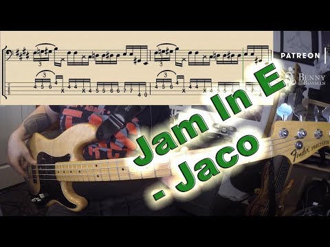 Jaco Pastorius - Jam In E [BASS COVER] - with notation and tabs