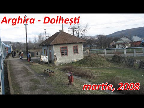 Calatorie feroviara Arghira - Dolhești cu CFR Calatori pe ruta Falticeni - Dolhasca [martie,2008]