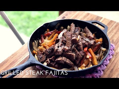 Grilled steak fajitas recipe on the Weber Kettle