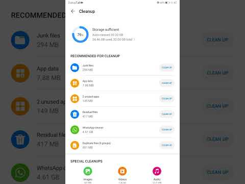 How to clean junk files in huawei