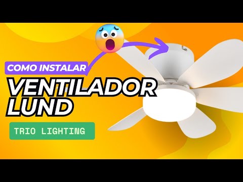 Vídeo de Ventilador Techo LUND 53cm Negro Mate Trio Lighting | R67462132
