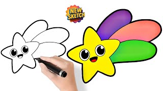 How to Draw a Cute Star ✨⭐ | Easy Drawing for Kids & Beginners.
