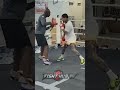 GERVONTA DAVIS SHOWS OFF FLOYD MAYWEATHER LIKE SPEED AS HE BLASTS THE PADS DURING TRAINING