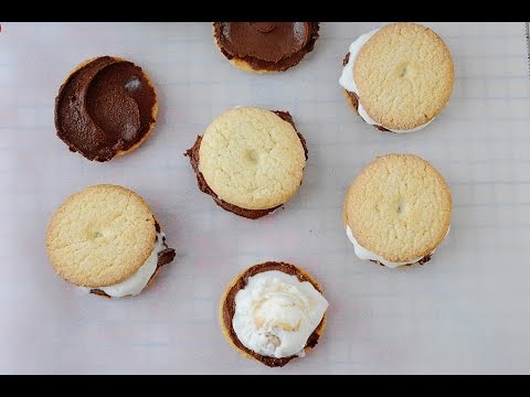 Caramel Almond Crunch Ice Cream Sandwiches