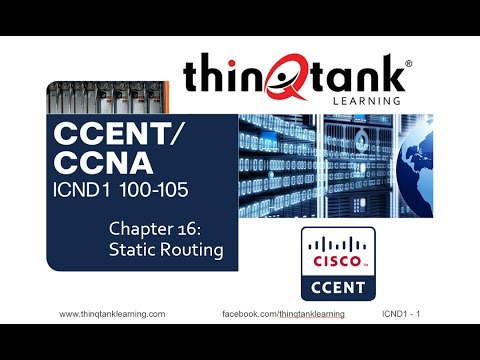 thinQtank Learning CCENT Training Camp Chapter 16 - STATIC ROUTING
