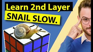 Solve 2nd Layer SLOW | Rubik's Cube Guide for Beginners | Part I