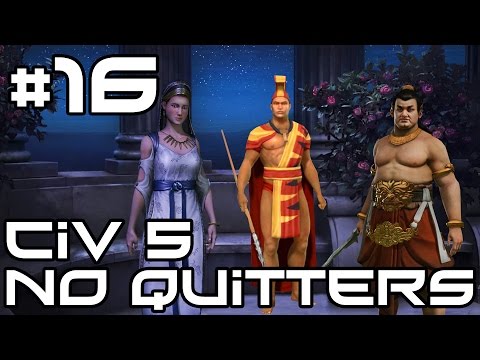 Civ 5 No Quitters Multiplayer - Ghandi Got Rekt! #16