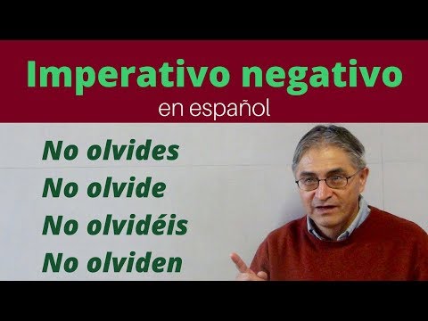 El imperativo negativo en español