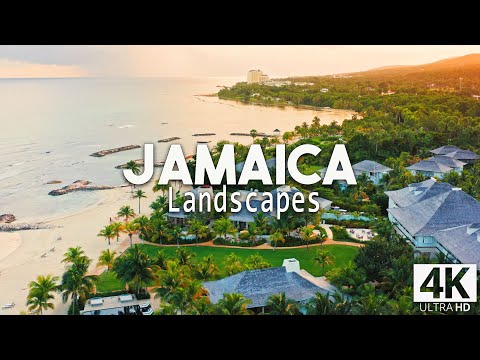 Flying over Jamaica 4k uhd - Relaxing Music Along With Beautiful Nature Videos - 4K Video HD