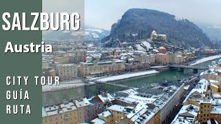 SALZBURG - Austria / Turismo Salzburgo. Vistas ciudad nevada - Tourismus tourism travel stadt city