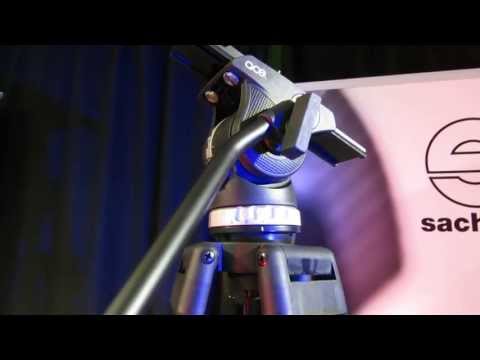 Neuer Stativkopf von Sachtler ACE L auf Cartoni ENG2 Broadcast-Stativ MS NAB