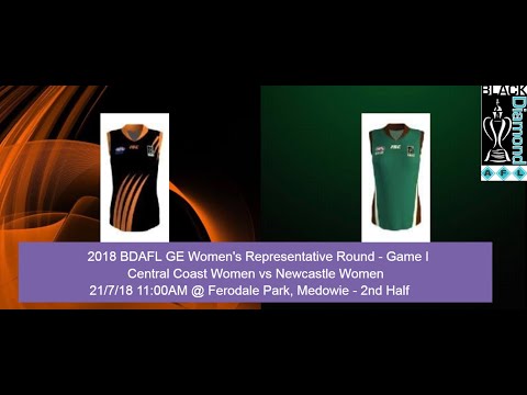 Central Coast vs Newcastle 2nd Half - 2018 BDAFL Womens Representative Round