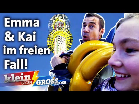 Emma (11) zwingt Kai auf die Achterbahn: "Ich habe vor nichts Angst!" | Klein gegen Groß
