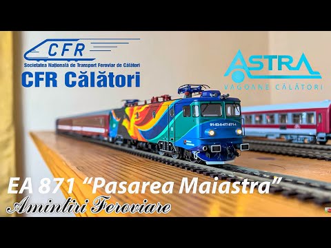 060 EA 871 Pasarea Maiastra cu IR 346-1 Dacia Bucuresti Nord - Wien Hauptbahnhof reproducere 2016 H0